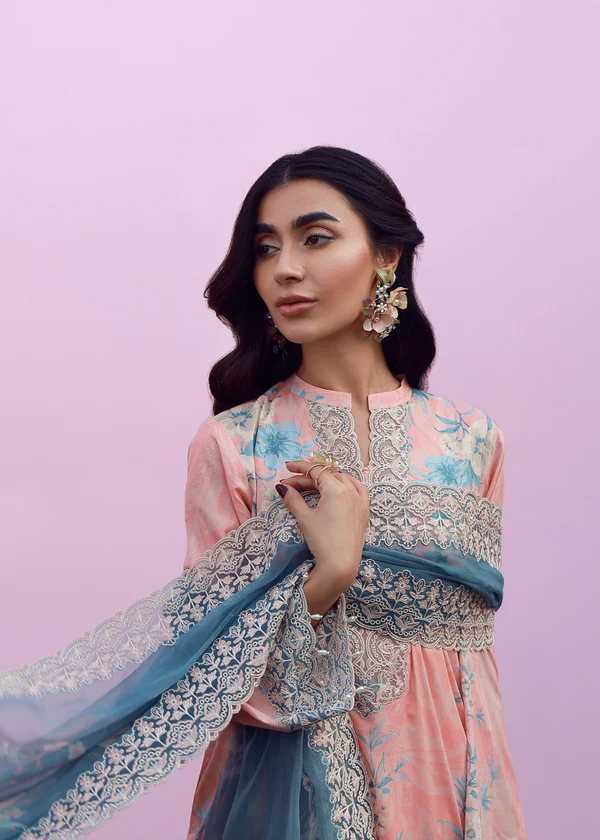 Maria B Pink Printed Lawn Collection Replica - Image 4