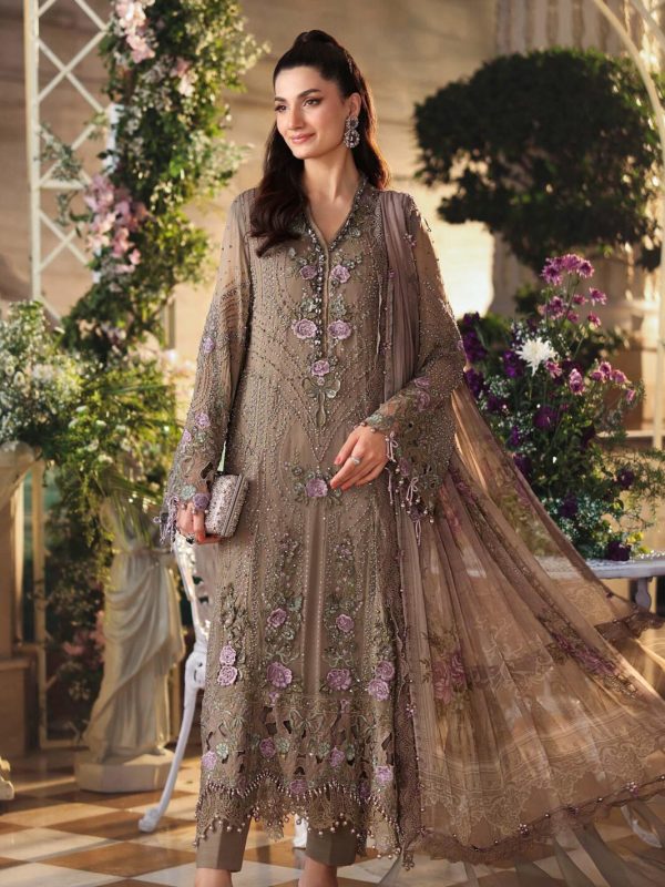 Maria B Brown Chiffon Formal Collection Replica
