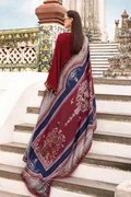 Alternative view of Maria B Red Luxury Lawn Collection Replica