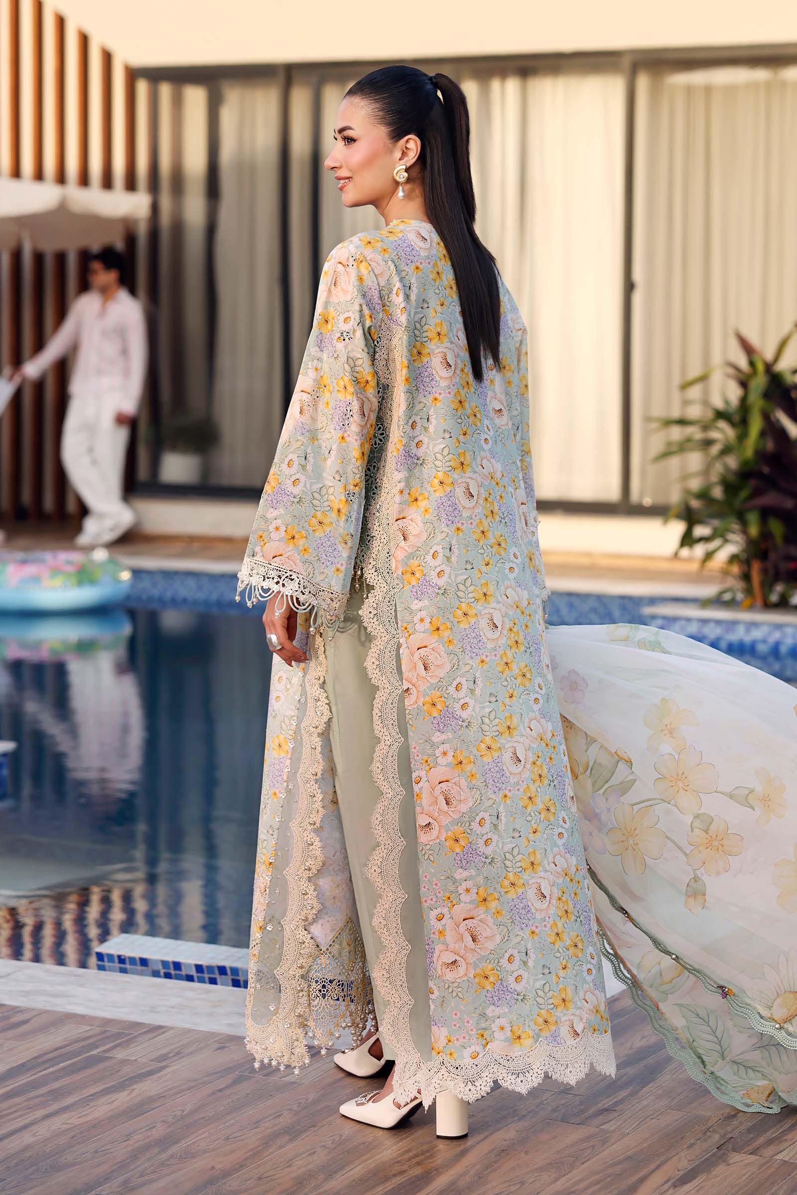 Alternative view of Maria B Lemon Luxury Lawn Collection Replica
