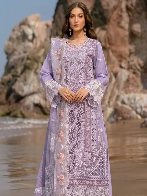Mahnur Mauve Luxury Lawn Collection Replica