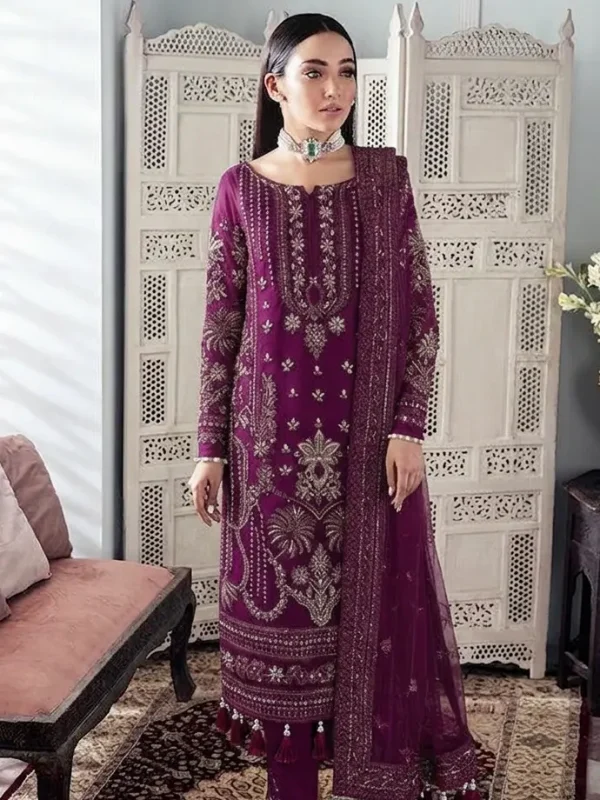 Gulaal Burgundy Exclusive Net Collection Replica