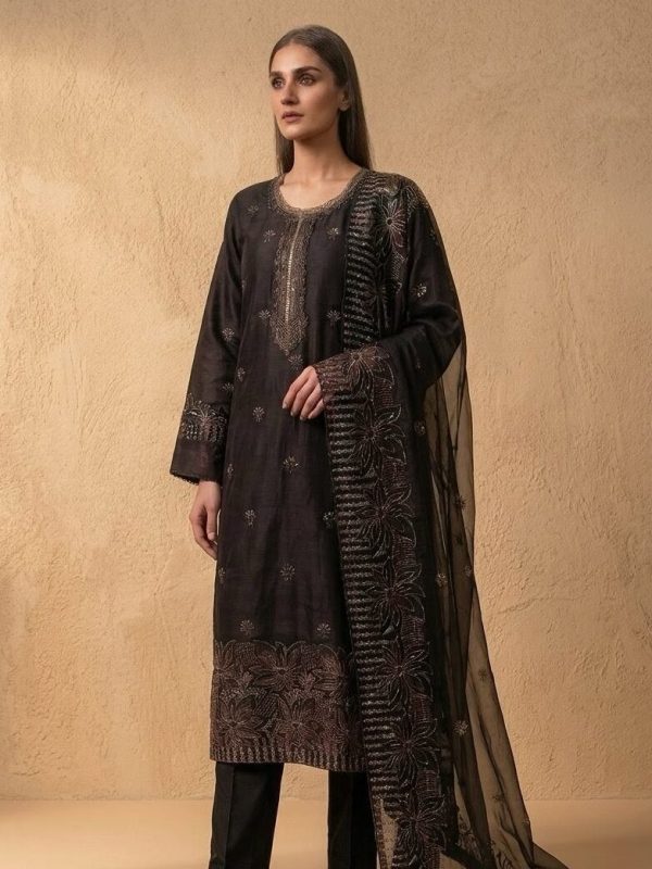 Maria B Black Luxury Lawn Collection Replica