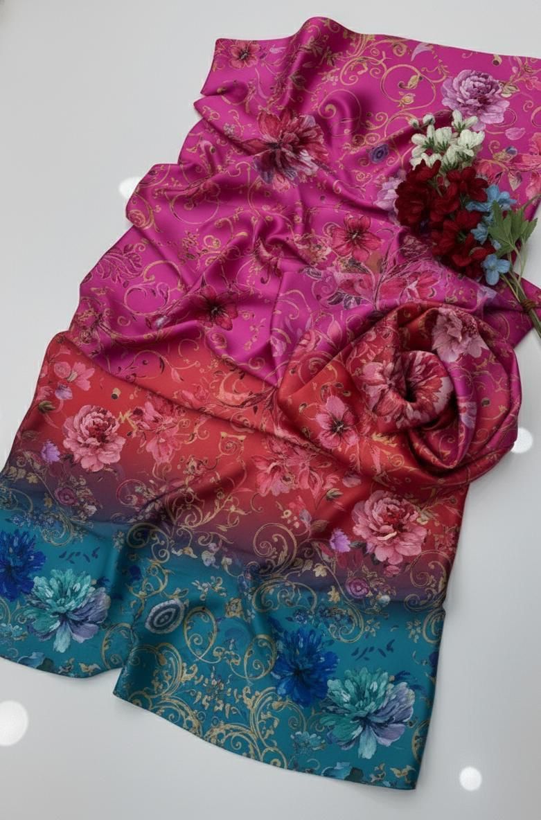 Shrenz Multi Printed Silk Collection Replica - Image 2