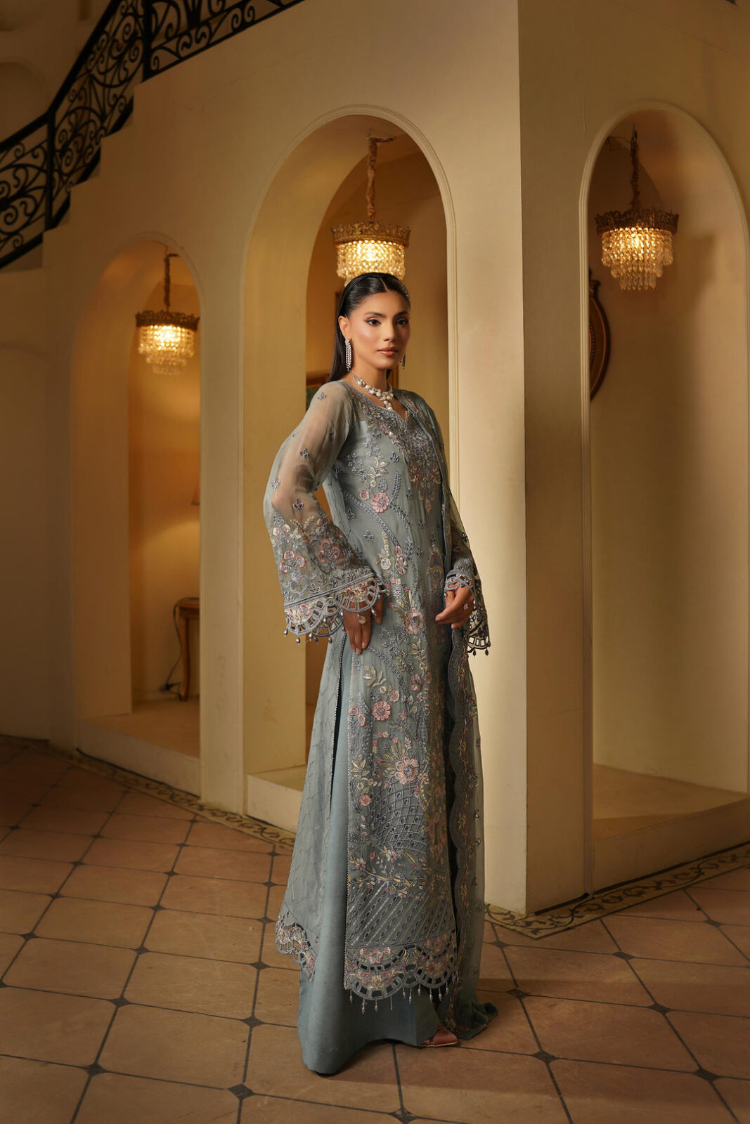 Maryam's Grey Formal Collection Chiffon Replica - Image 2