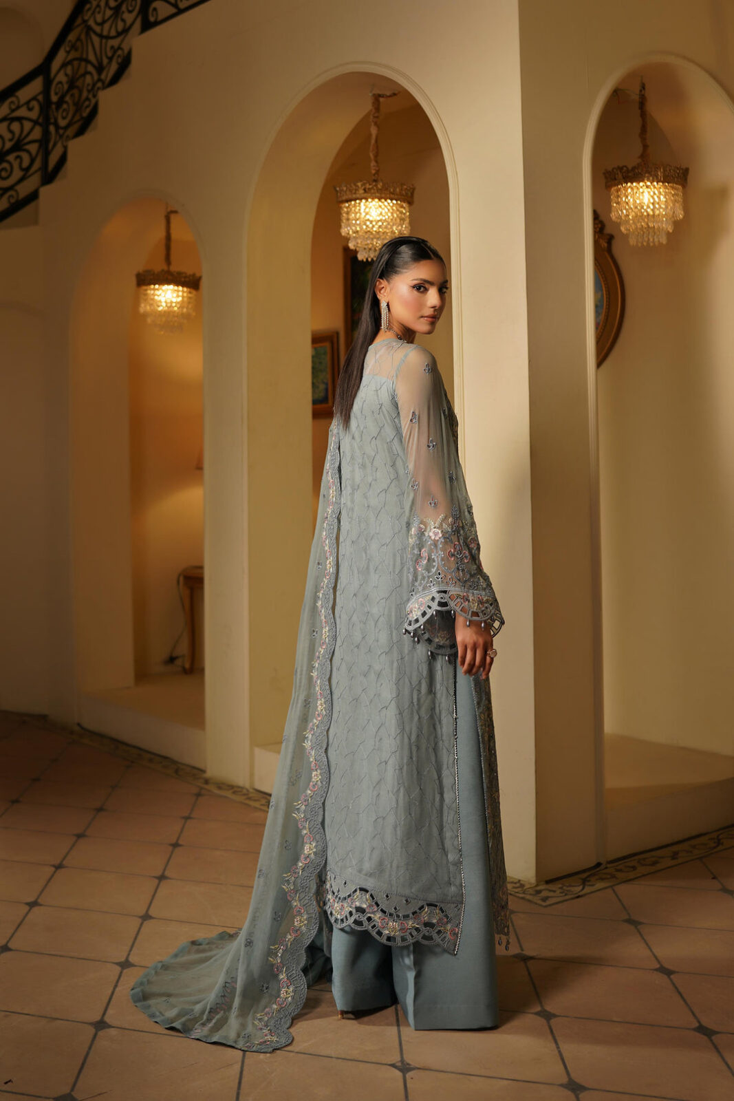 Maryam's Grey Formal Collection Chiffon Replica - Image 3