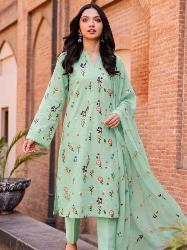 Shrenz Pistachio Luxury Lawn Collection Replica