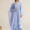 Batik Sky Blue Luxury Lawn Collection Replica