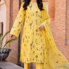 Shrenz Yellow Luxury Lawn Collection Replica