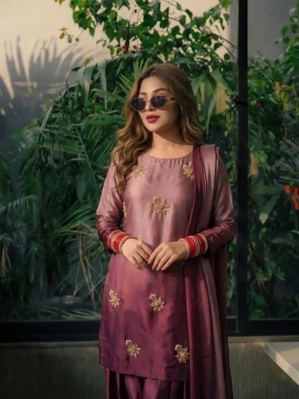 Shrenz Tpink Tie-N-die Silk Adda Collection Replica