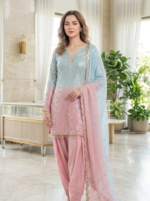 Shrenz Tie-N-Die Bamber Chiffon Formal Collection Replica