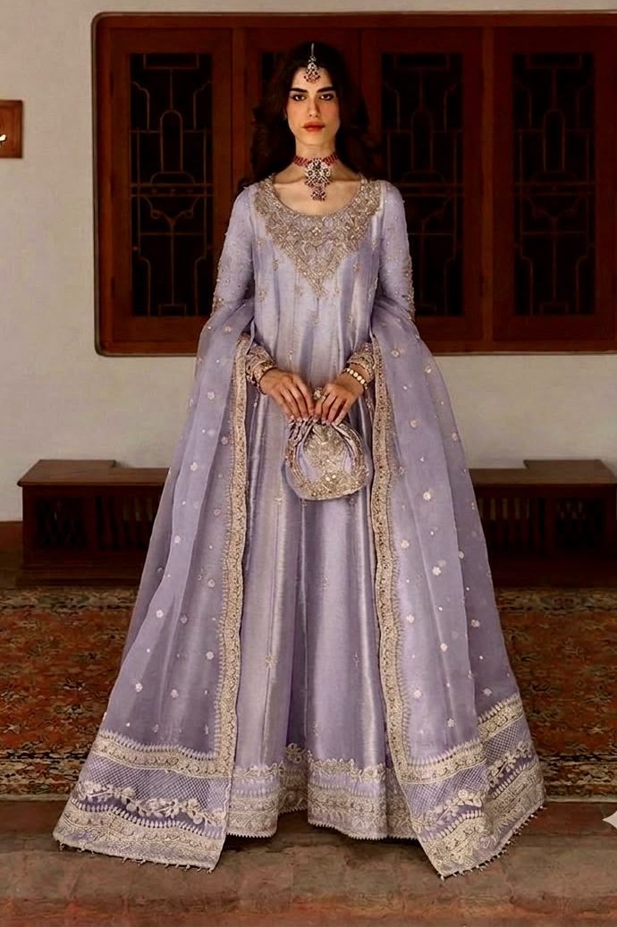 Faiza Saqlain Purple Bridal Collection Maysori Maxi Replica