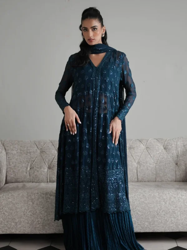 Zaib Zinc Chiffon Formal Collection Replica
