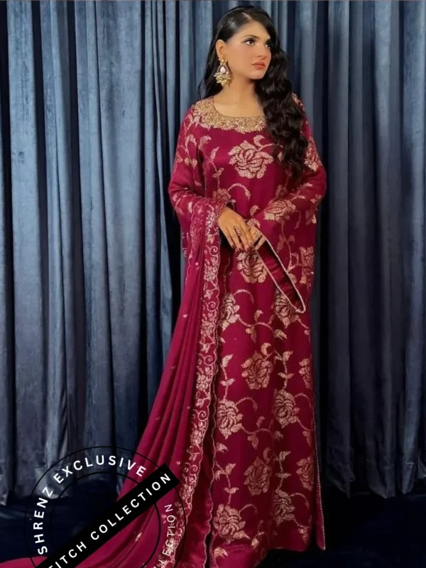 Shrenz 3 Piece Stitched Chiffon Pret Collection