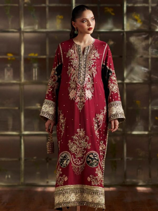 Ethnic Red Silk Formal Collection Replica