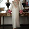 Shrenz White Raw Silk Formal Collection Replica