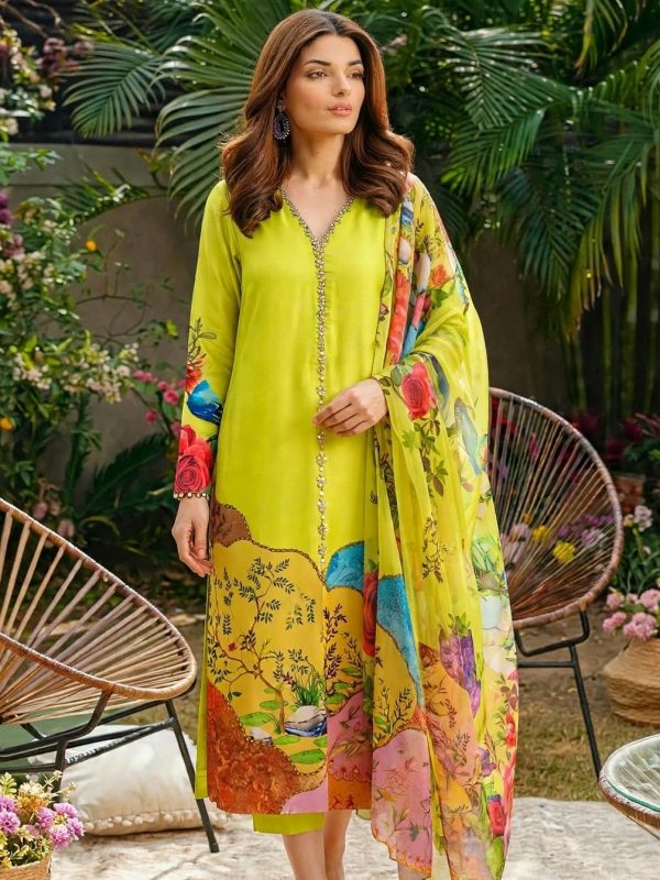 Lulusar Yellow Silk Formal Collection Replica