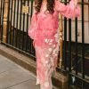 Shrenz Pink Organza Formal Collection Replica