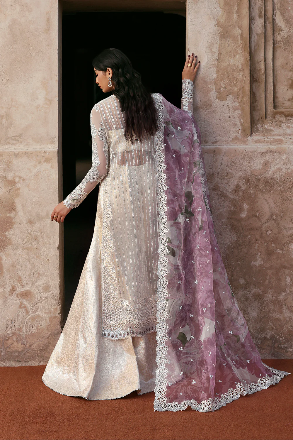 Ayzel White Organza Formal Collection Replica - Image 2