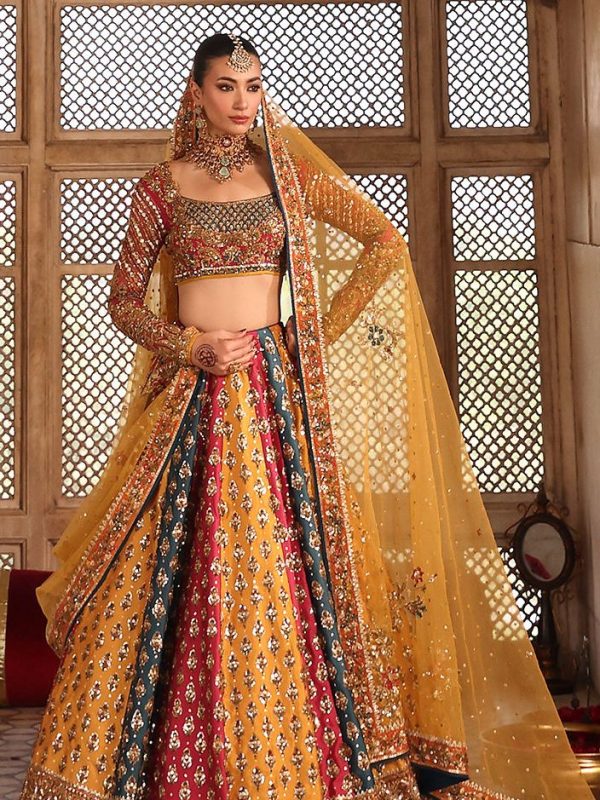 Aisha Imran Multi Raw Silk Bridal Collection Replica