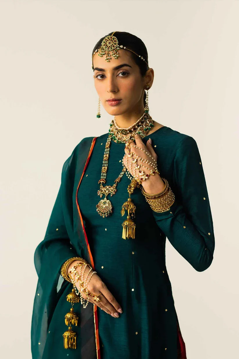 Shrenz Zinc Blue Chiffon Formal Collection Replica - Image 3