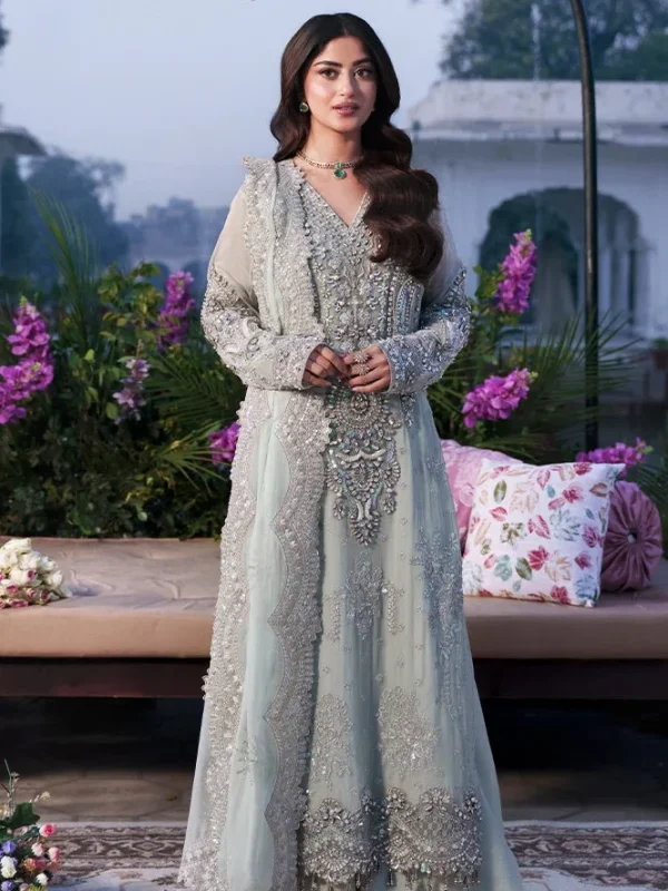 Imrozia Seagreen Chiffon Formal Collection Replica