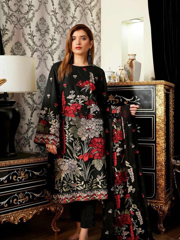 Shrenz Black Winter Collection Dhanak Replica