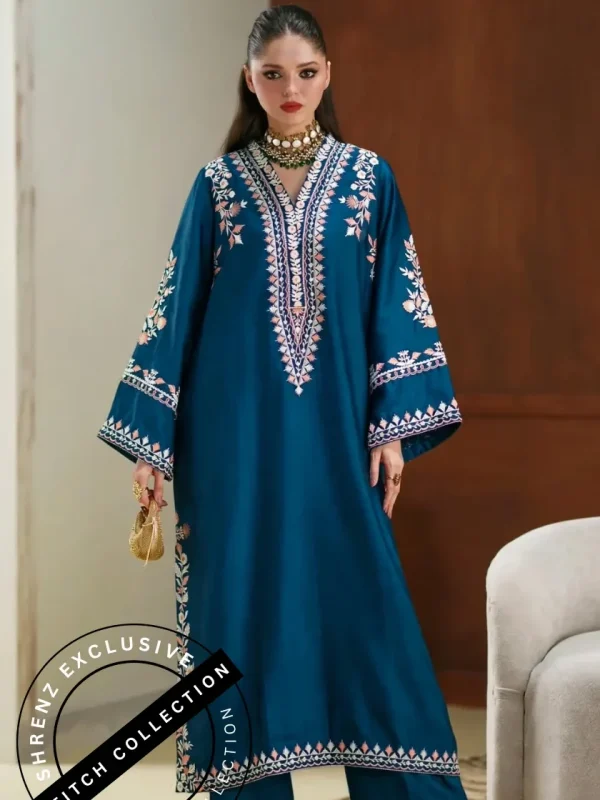 Shrenz 3 Piece Stitched Silk Pret Collection