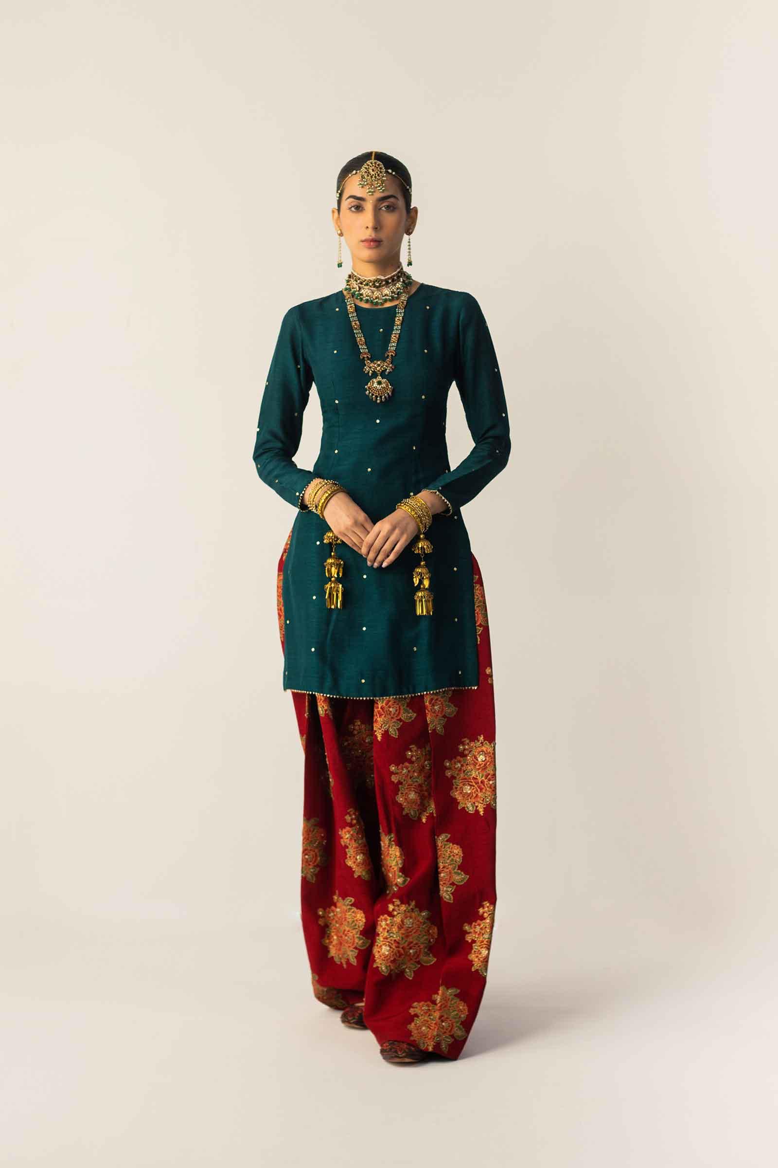 Shrenz Zinc Blue Chiffon Formal Collection Replica - Image 2