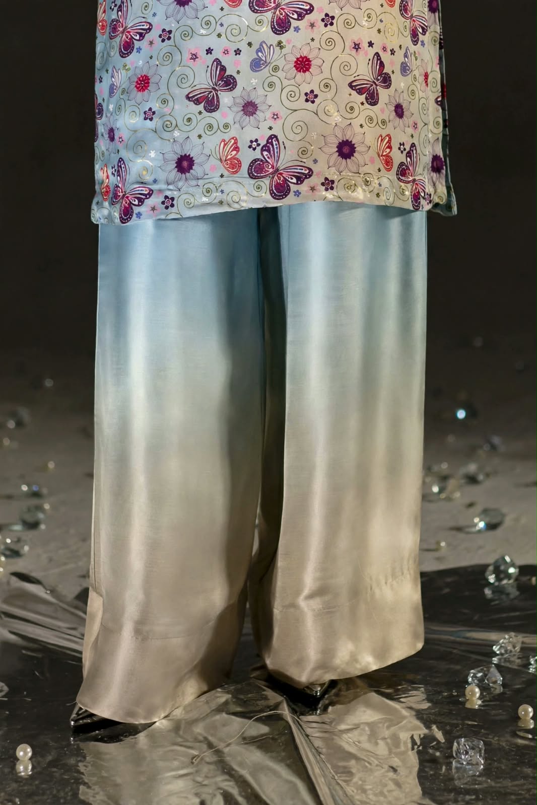Shrenz Tie-N-Die Digital Printed Silk Formal Collection Replica - Image 3