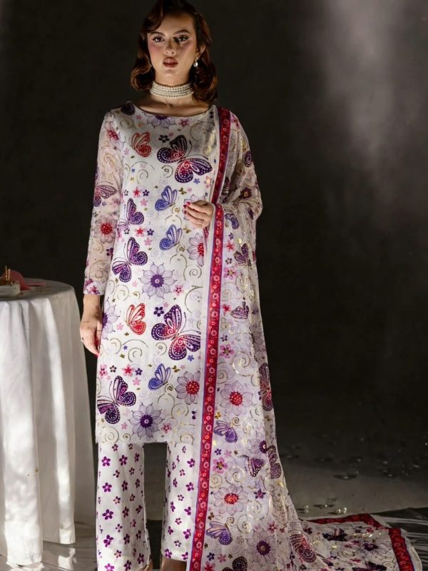 Shrenz Tie-N-Die Digital Printed Silk Formal Collection Replica