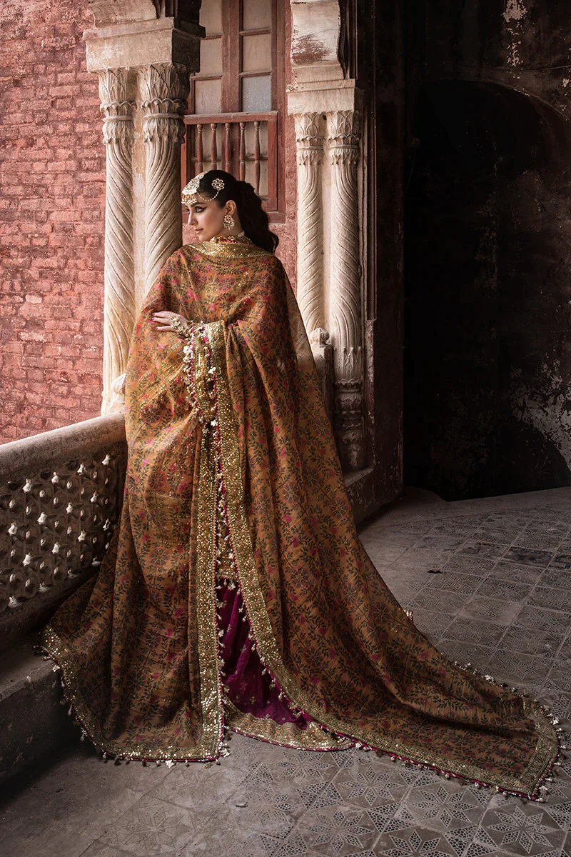 Shrenz Shocking Pink Organza Bridal Collection Replica - Image 3