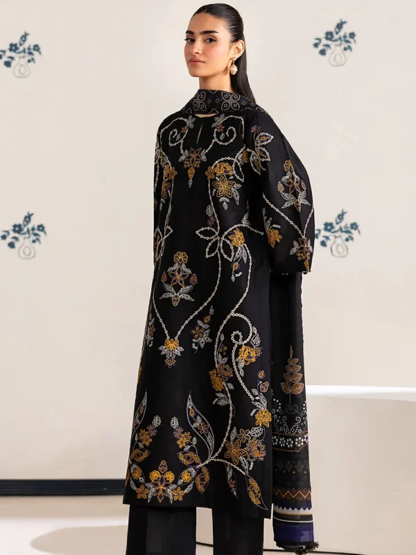 Baroque Black Winter Collection Dhanak Replica