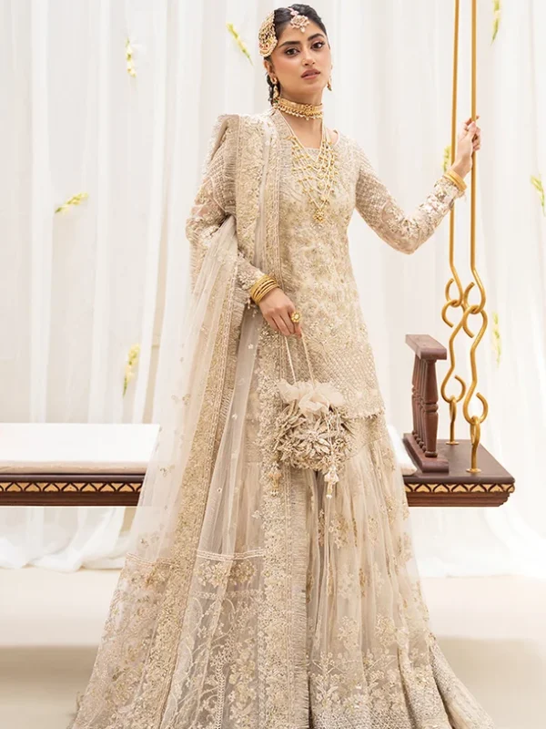 Faiza Saqlain Skin Soft Net Bridal Collection Replica