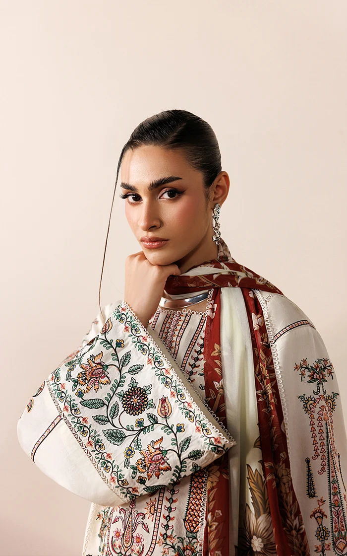 Shrenz White Winter Collection Dhanak Replica - Image 3