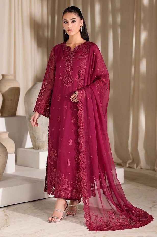 Azure Shocking Pink Chiffon Formal Collection Replica