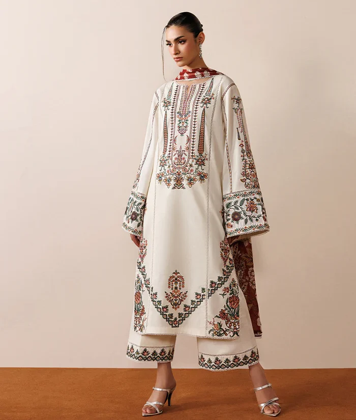 Shrenz White Winter Collection Dhanak Replica