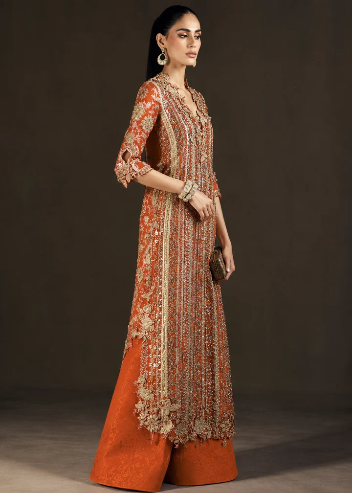 Sana Safinaz Orange Formal Collection Organza Replica - Image 2