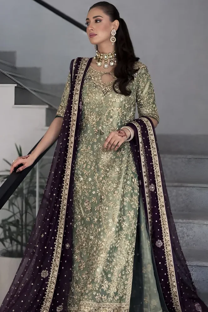 Haris Shakeel Seagreen Maysori Formal Collection Replica