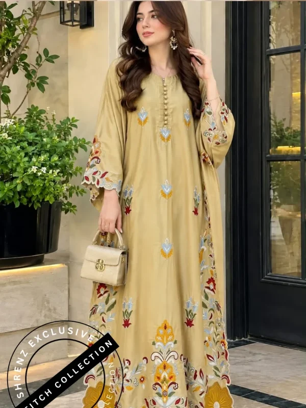 Shrenz 3 Piece Stitched Silk Pret Collection
