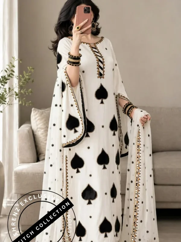 Shrenz 3 Piece Stitched Silk Pret Collection