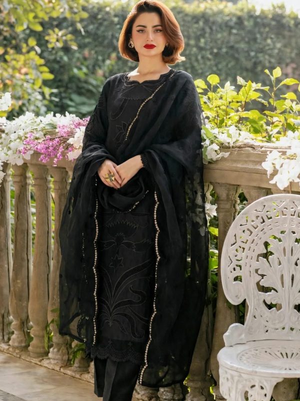 Shrenz Black Velvet Winter Formal Collection Replica