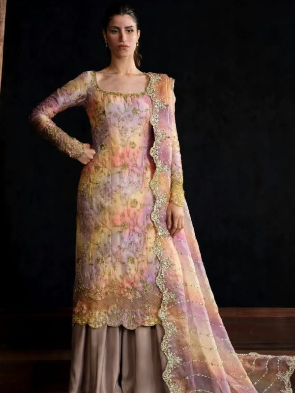 Shrenz Multi Cutdana Sheesha Silk Formal Collection Replica