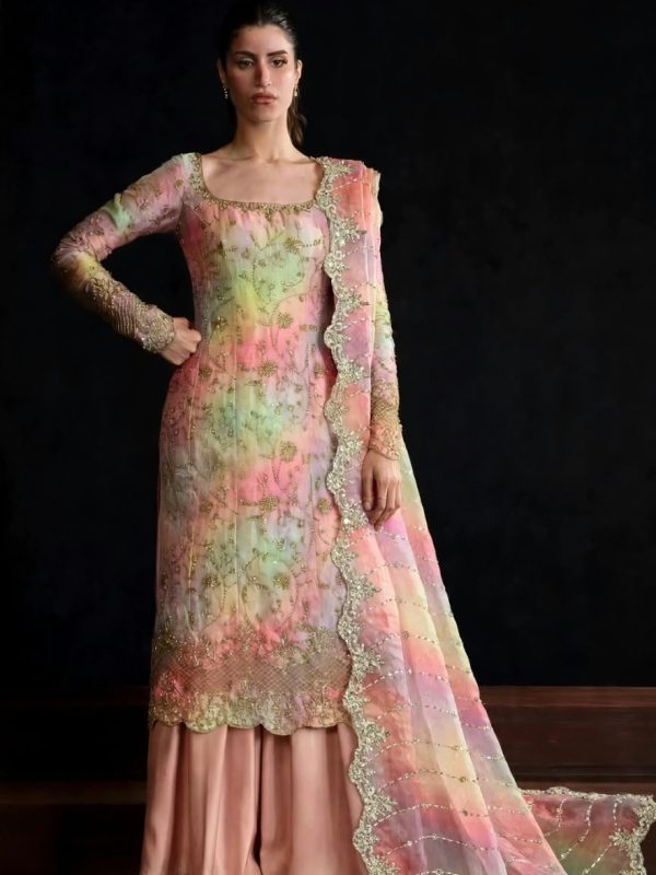 Shrenz Multi Cutdana Sheesha Silk Formal Collection Replica