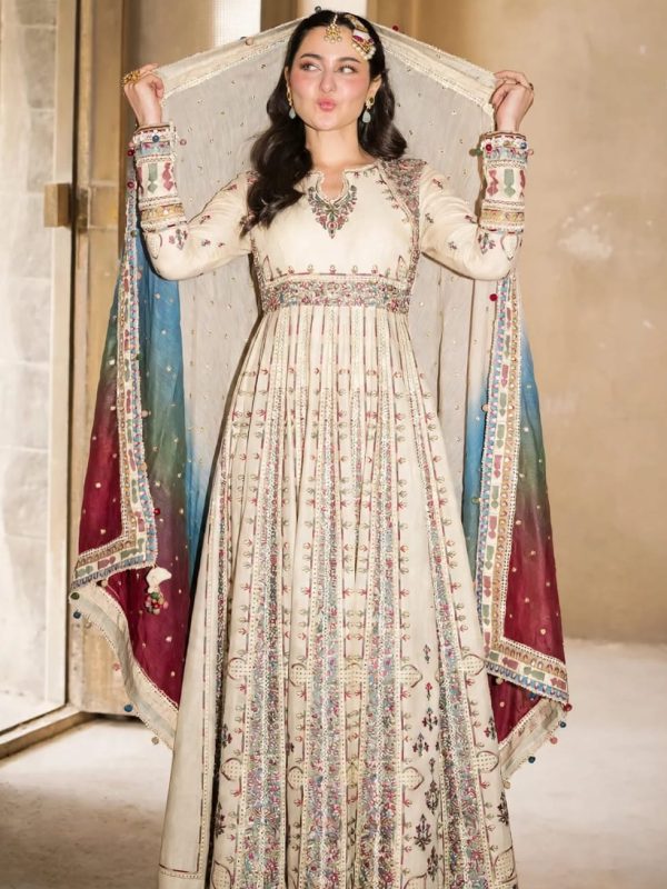 Jazmin Off White Chiffon Bridal Collection Replica