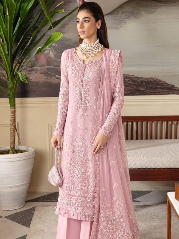 Gulaal Pink Organza Formal Collection Replica