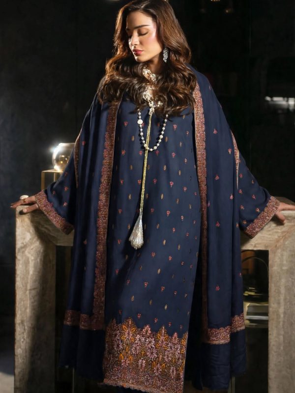 Pashmina kaani Navy Blue Luxury Collection By Shrenz