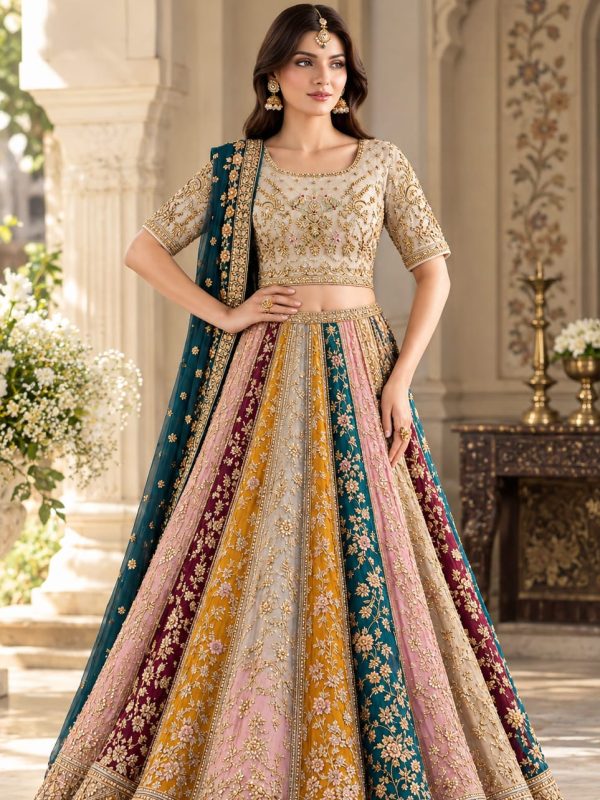 Shrenz Multi Soft Net Bridal Collection Maxi Replica